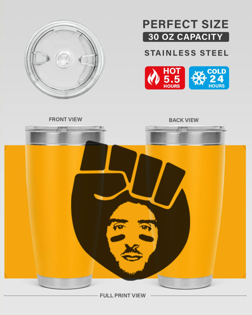 kaepernick fist hair 22#- black men - boys- tumbler