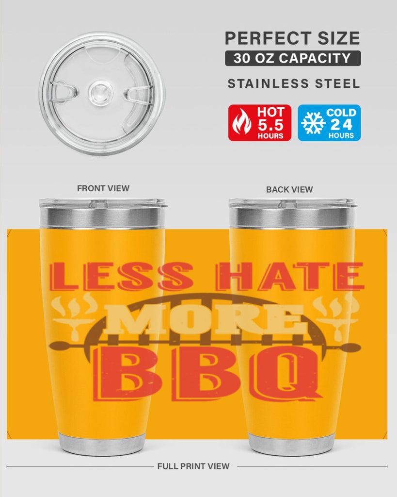 less hate more bbq 26#- bbq- Tumbler