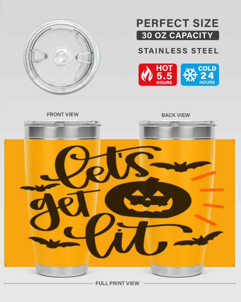 lets get lit 48#- halloween- Tumbler