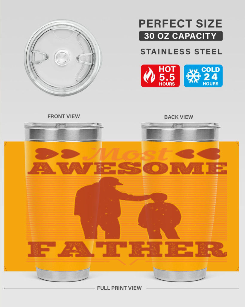 most awesome father 186#- fathers day- Tumbler