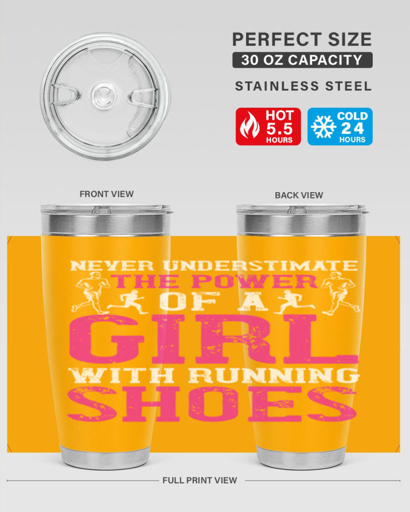 never understimate the power of a girl with running shoes 29#- running- Tumbler