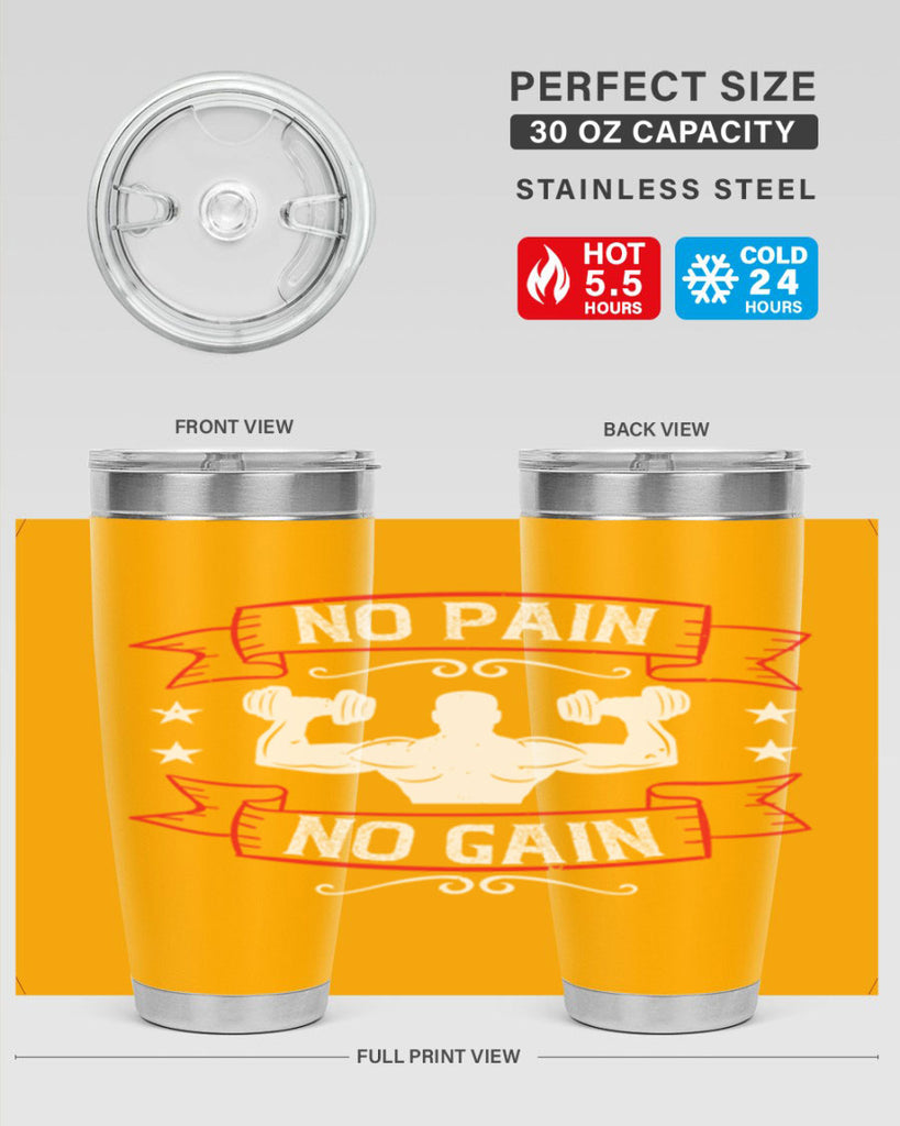 no pain no gain 82#- gym- Tumbler