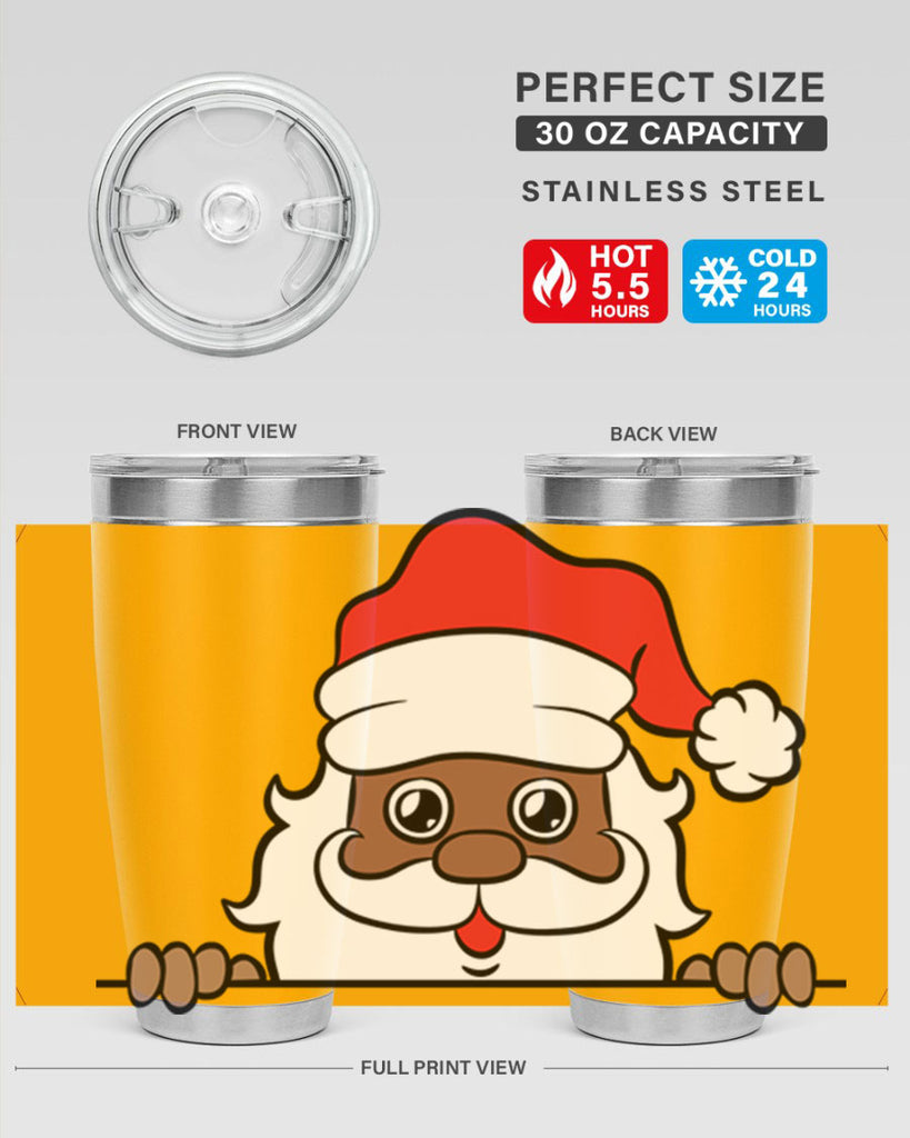 peekaboo black santa 19#- black men - boys- tumbler