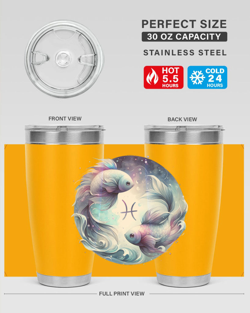 pisces 349#- zodiac- Tumbler