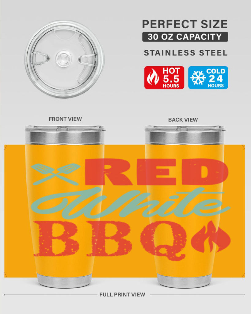 red white bbq 15#- bbq- Tumbler