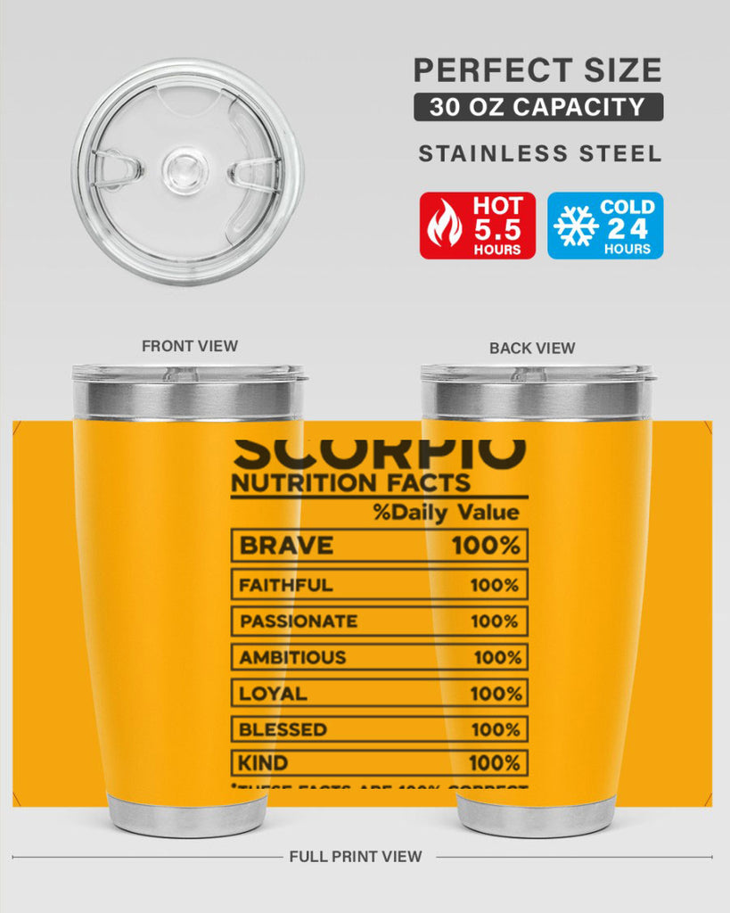 scorpio Nutrition Facts 434#- zodiac- Tumbler