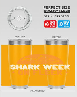 shark week on fleek Style 42#- shark  fish- Tumbler