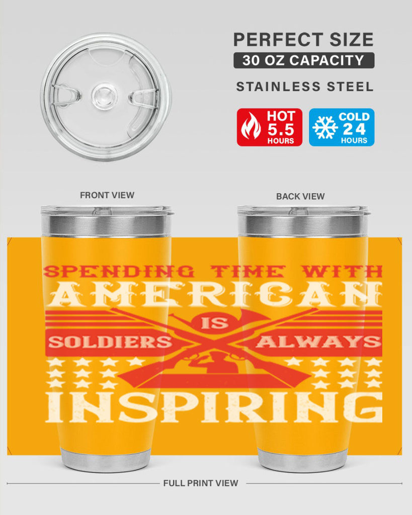 spending time with america’s soldiers is always inspiring 30#- Veterns Day- Tumbler