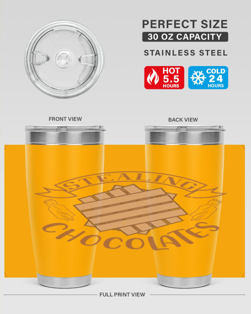 stealing chocolates 20#- chocolate- Tumbler