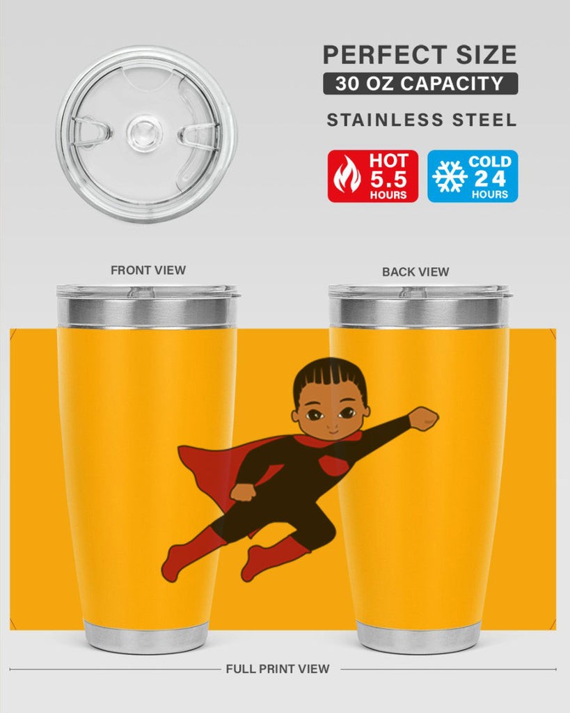 super kid 16#- black men - boys- tumbler