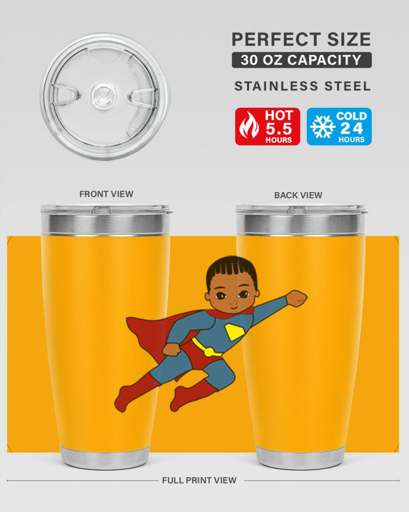 super kid 1#- black men - boys- tumbler