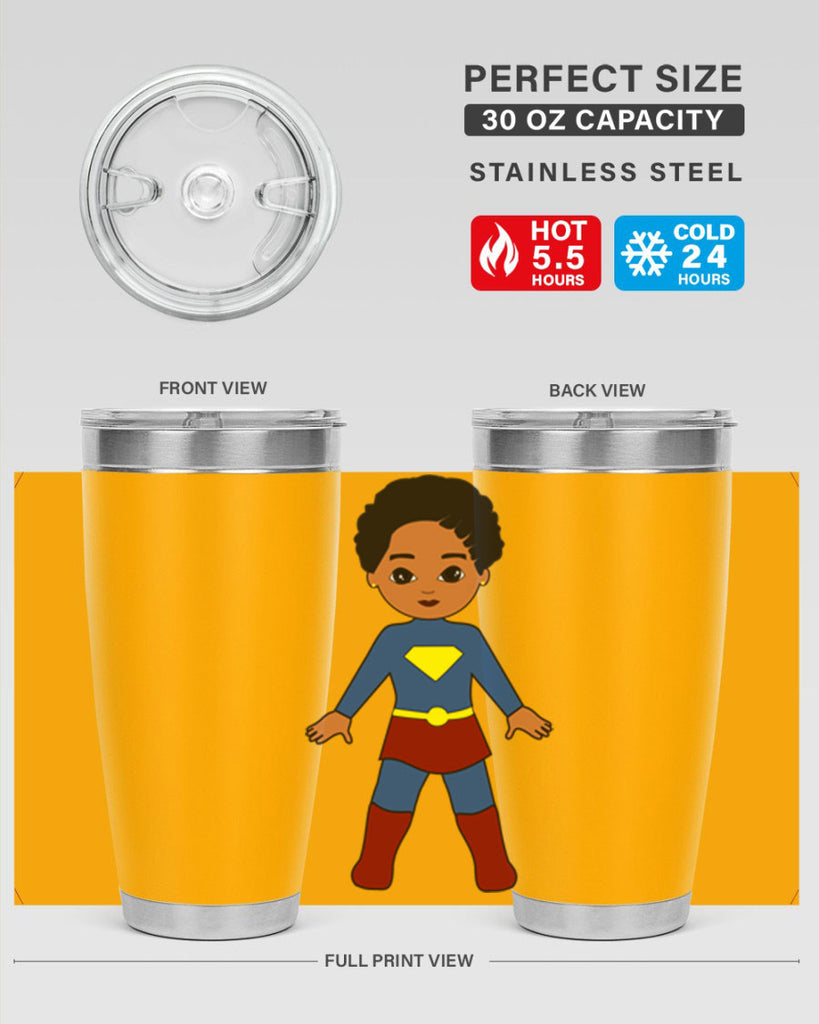 super kid 3#- black men - boys- tumbler