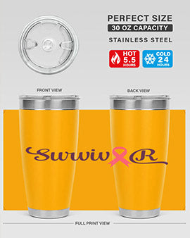 survivor Style 3#- breast cancer- Tumbler