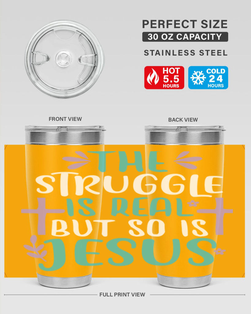 the struggle is real but so is jesusss 3#- easter- Tumbler