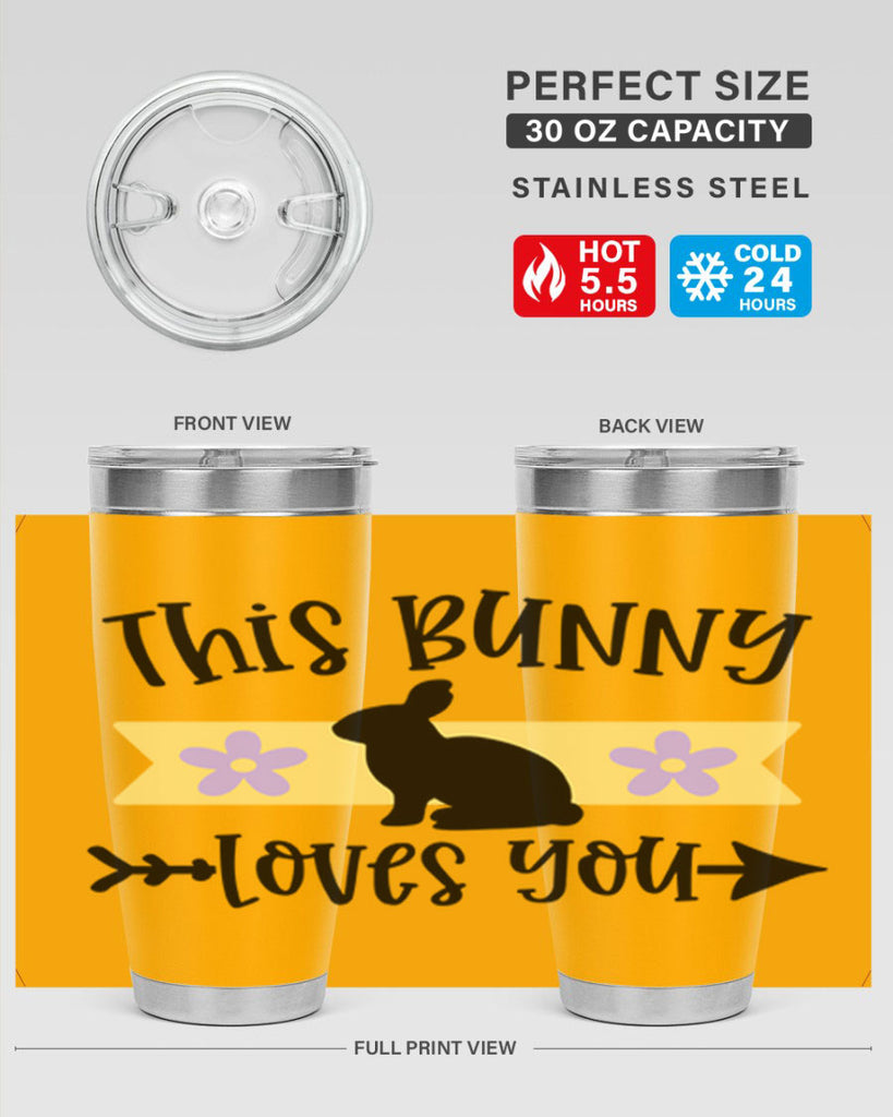 this bunny loves you 10#- easter- Tumbler