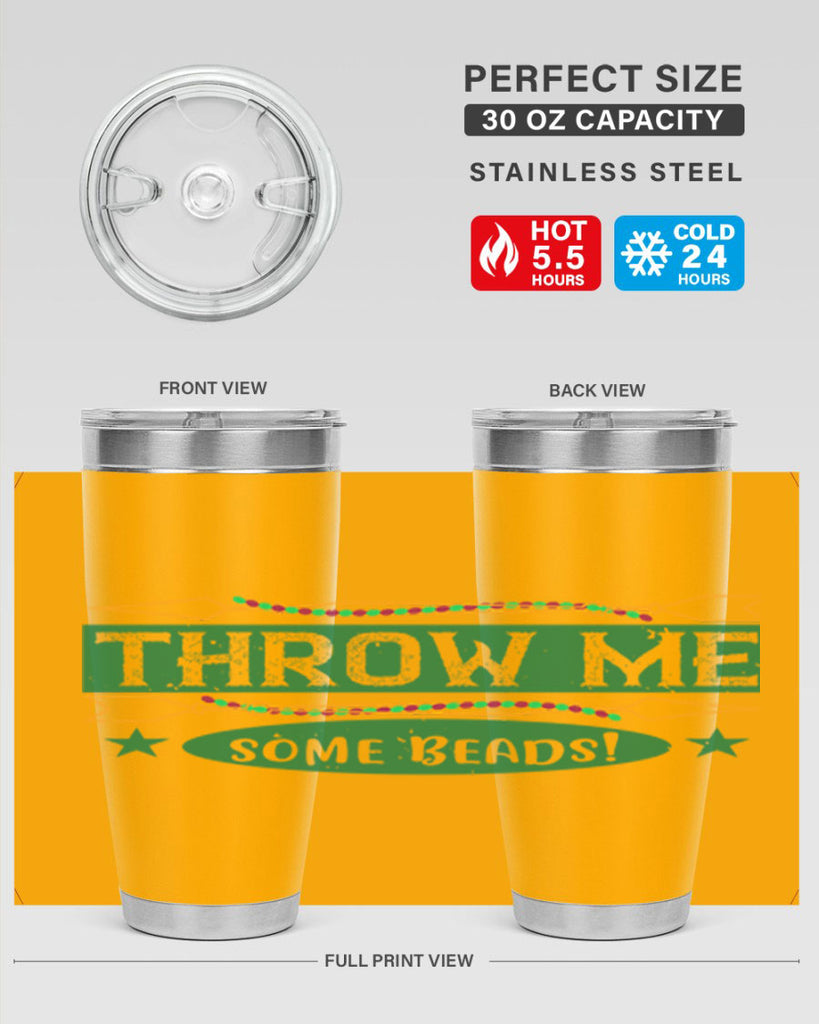 throw me some beads 34#- mardi gras- Tumbler