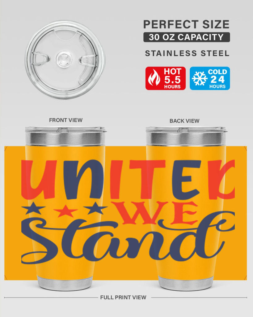 united we stand Style 75#- Fourt Of July- Tumbler