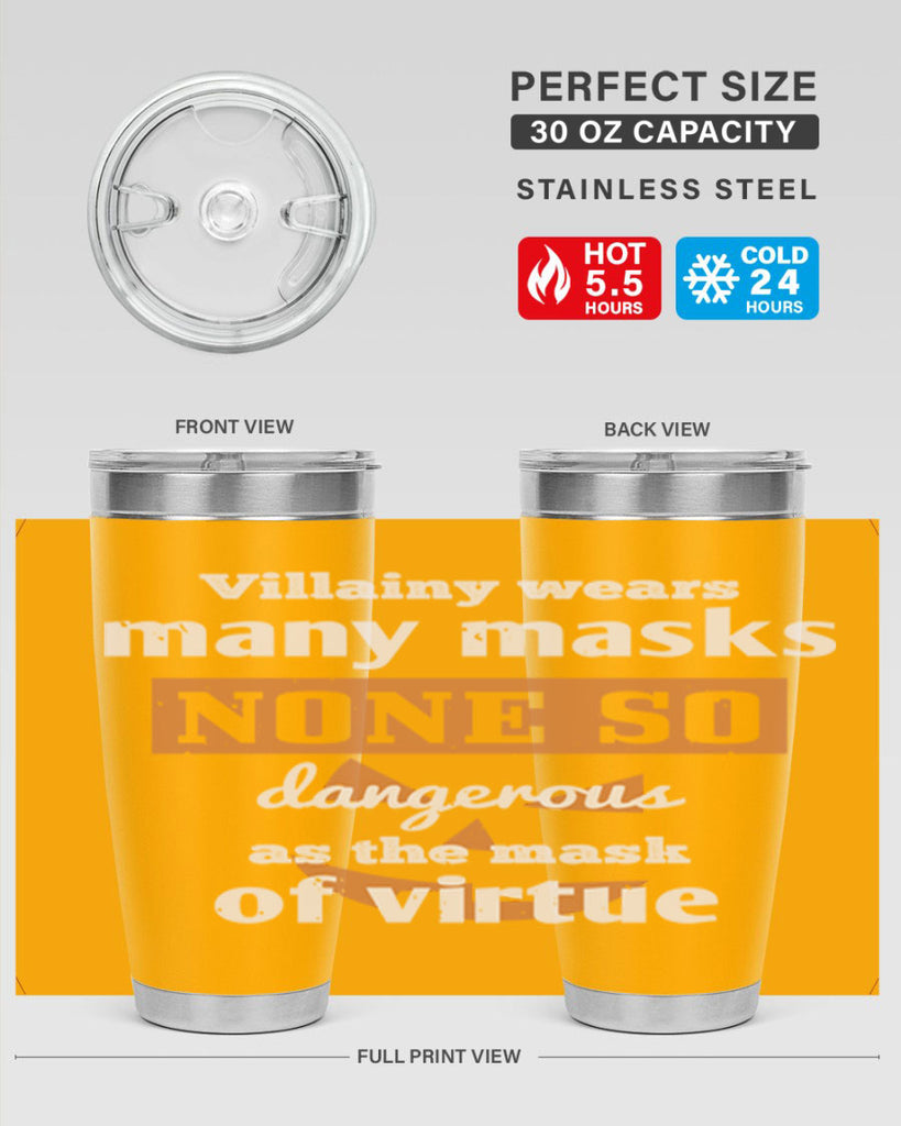 villainy wears many masks 124#- halloween- Tumbler