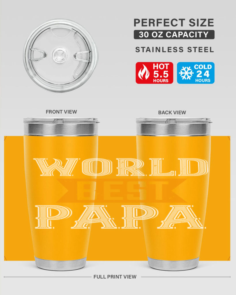 world best papa 1#- grandpa - papa- Tumbler