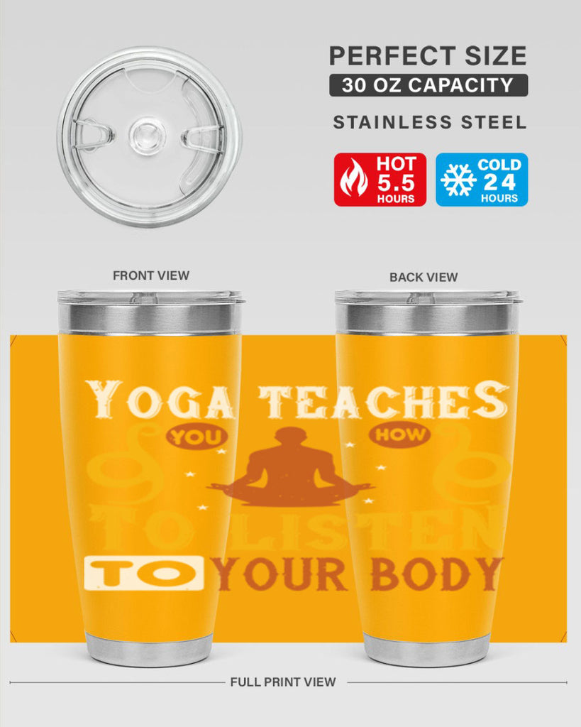 yoga teaches you how to listen to your body 6#- yoga- Tumbler