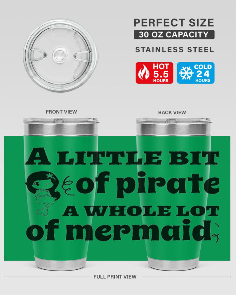 A little bit of pirate 10#- mermaid- Tumbler