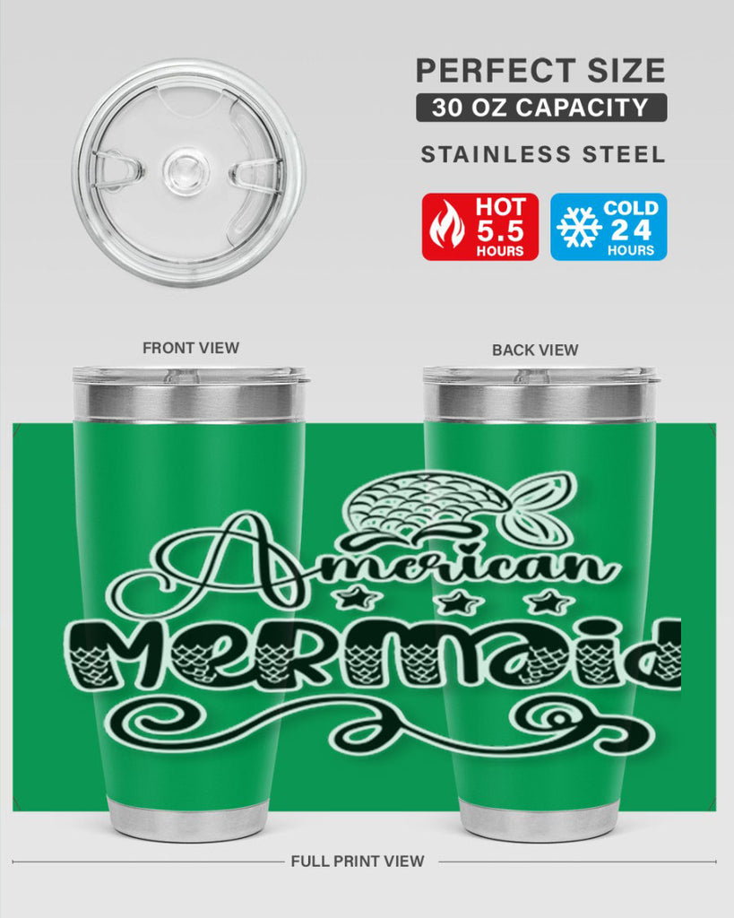 American Mermaid 15#- mermaid- Tumbler