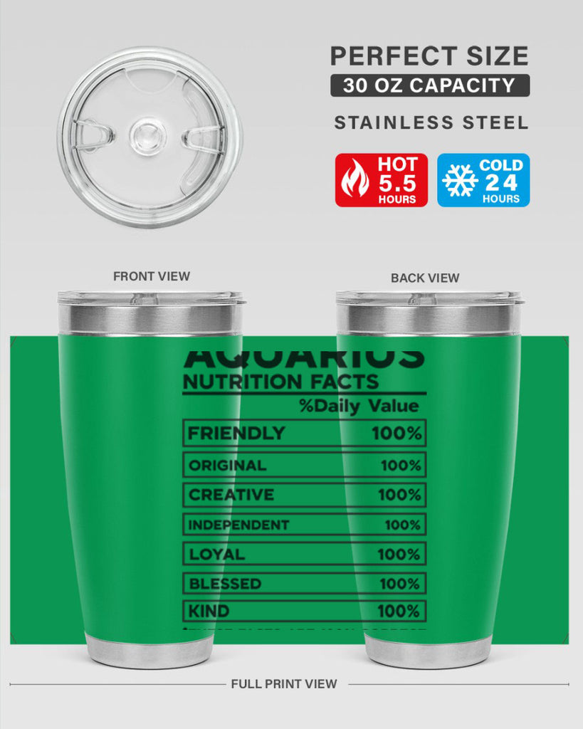 Aquarius Nutrition Facts 67#- zodiac- Tumbler