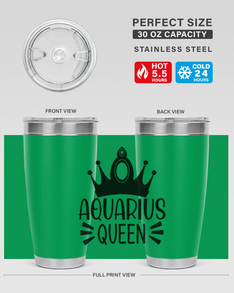 Aquarius queen 73#- zodiac- Tumbler