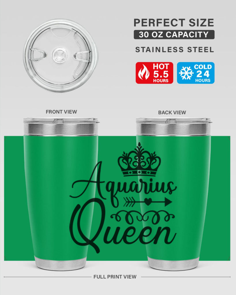 Aquarius queen 74#- zodiac- Tumbler