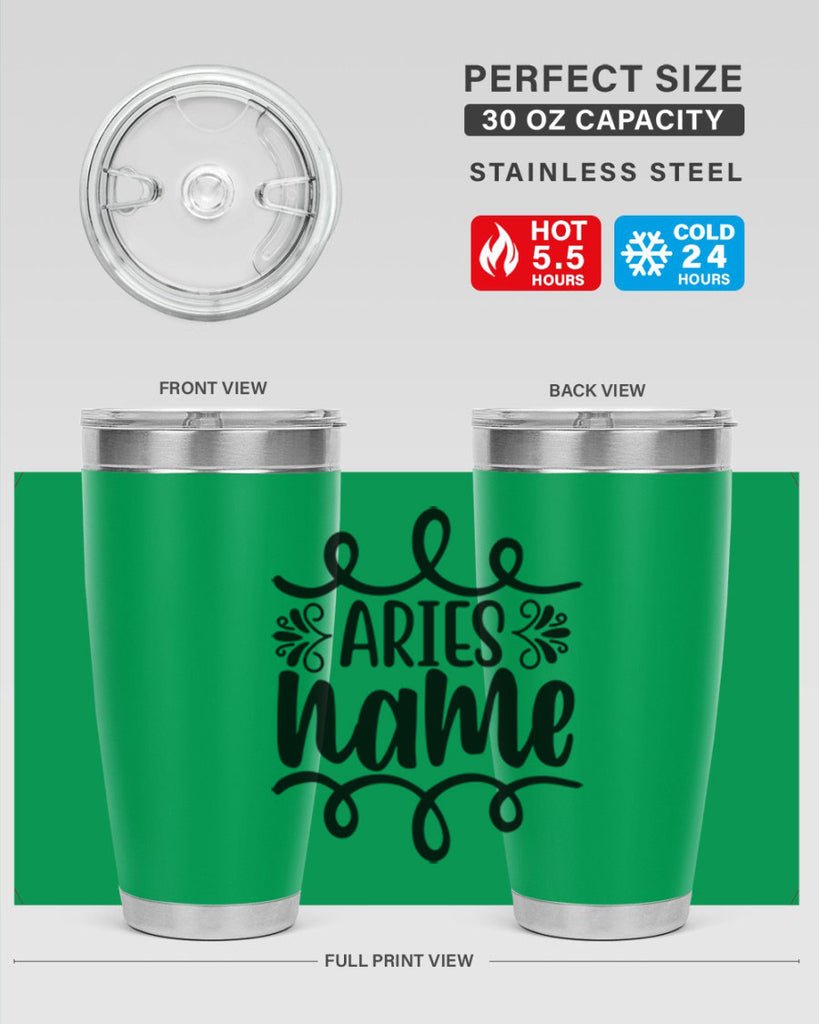 Ariesname 112#- zodiac- Tumbler