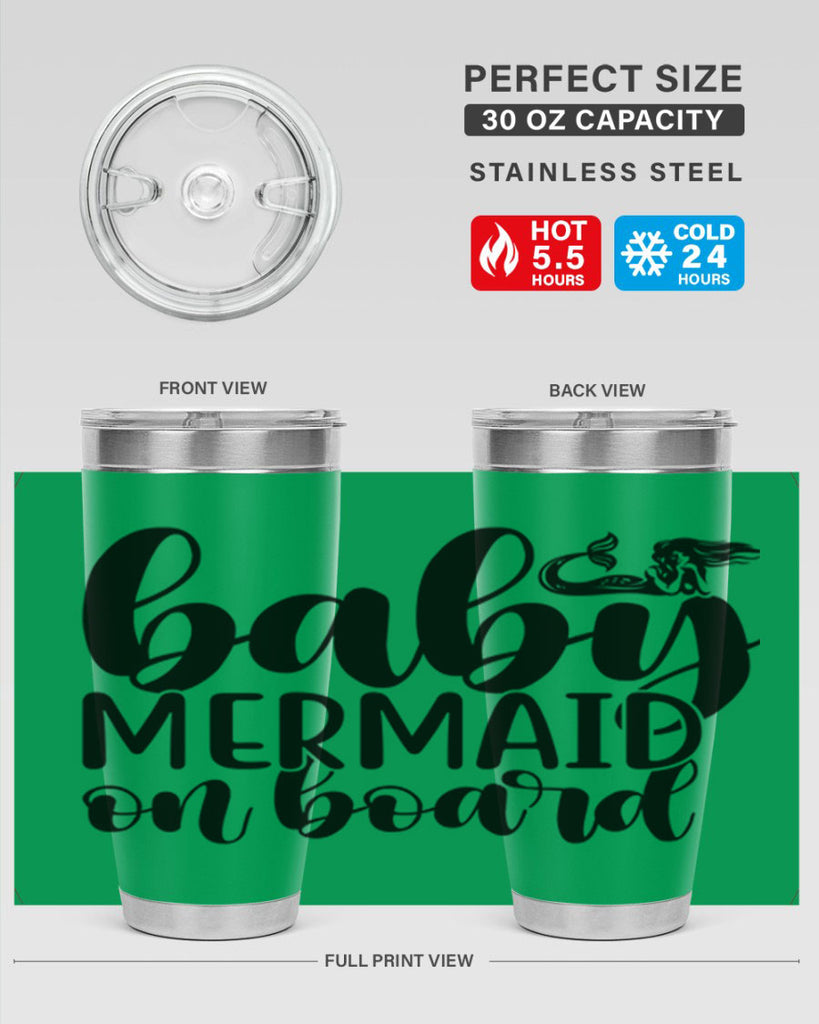 Baby mermaid on board 41#- mermaid- Tumbler