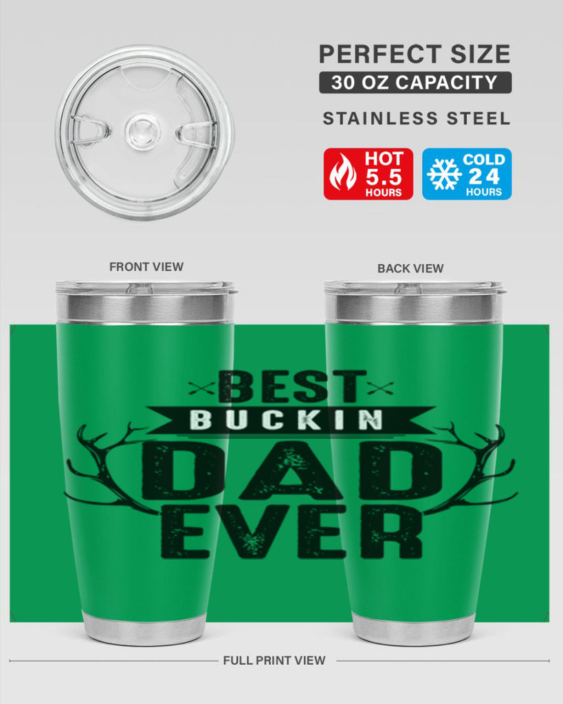 Best Buckin Dad ever 48#- dad- Tumbler