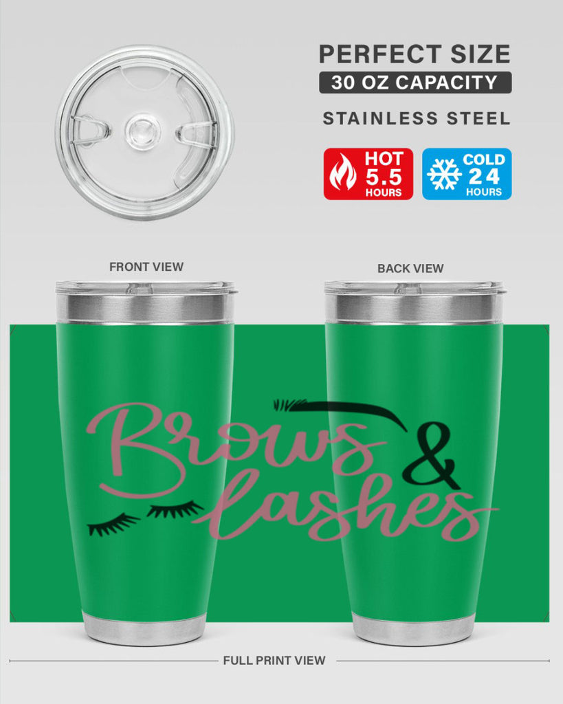 Brows Lashes Style 122#- make up- Tumbler