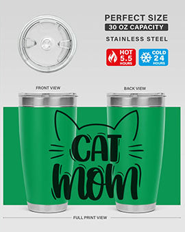 Cat Mom Style 85#- cat- Tumbler