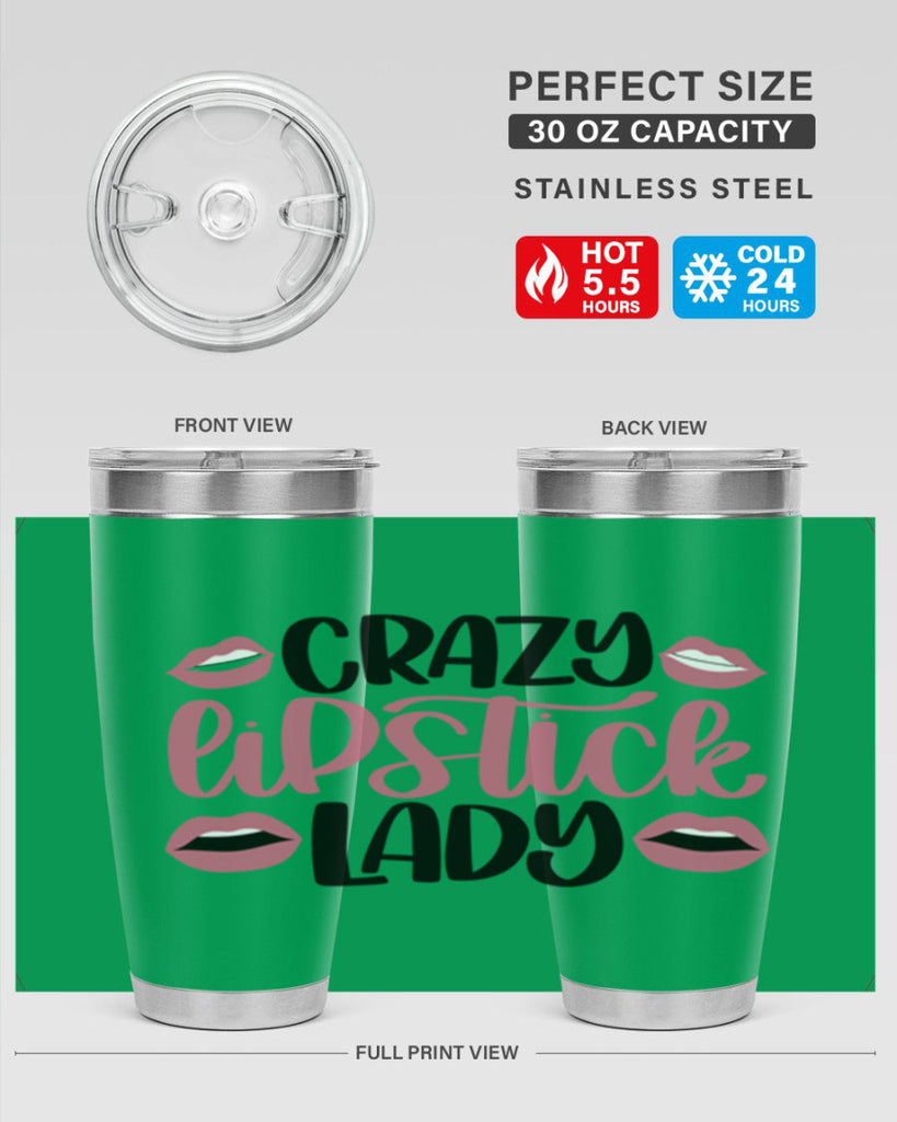 Crazy Lipstick Lady Style 107#- make up- Tumbler