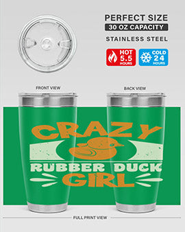 Crazy Rubber Duck Girl Style 4#- duck- Tumbler