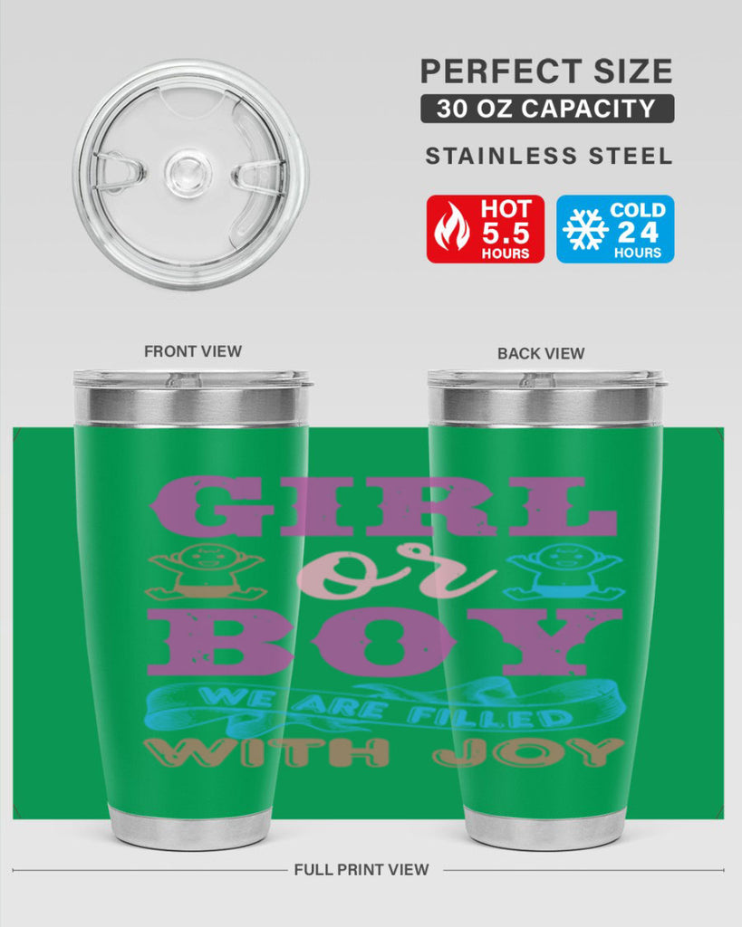Girl or boy we are filled with joy Style 38#- baby shower- tumbler