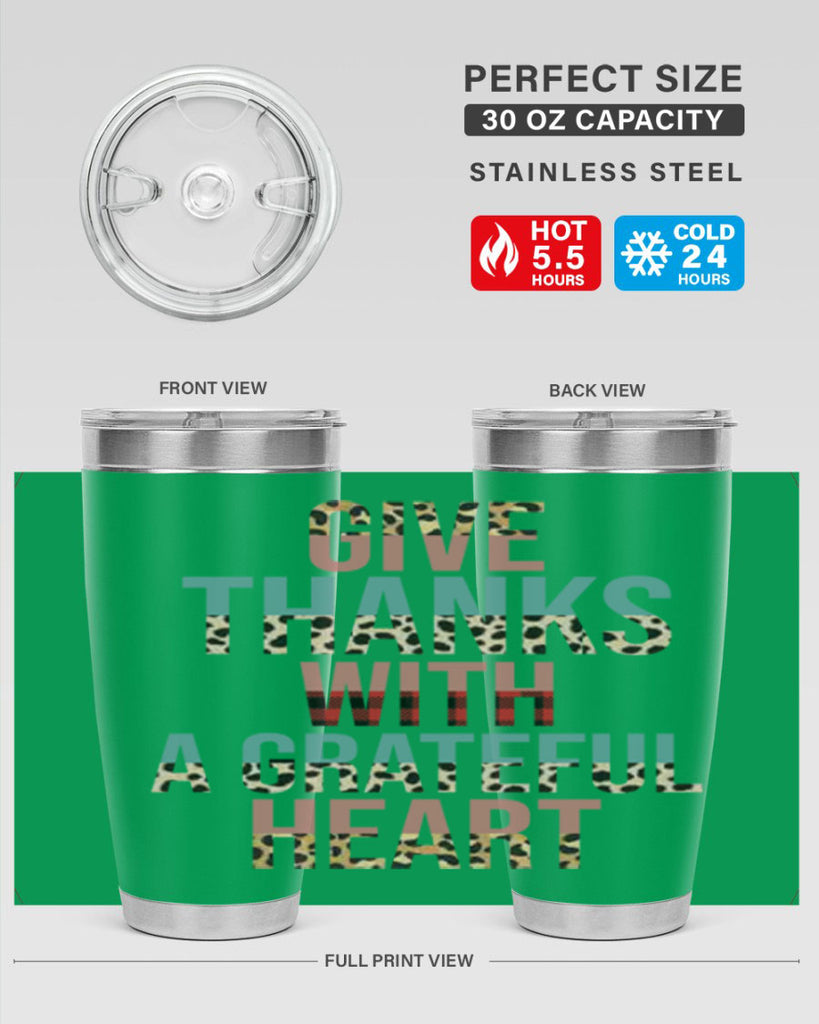 Give thanks with a grateful heart 195#- fall- Tumbler