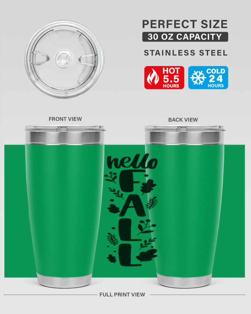 Hello Fall 495#- fall- Tumbler