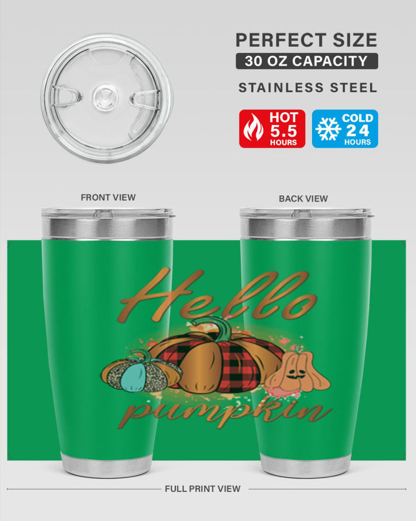 Hello Pumpkin 284#- fall- Tumbler