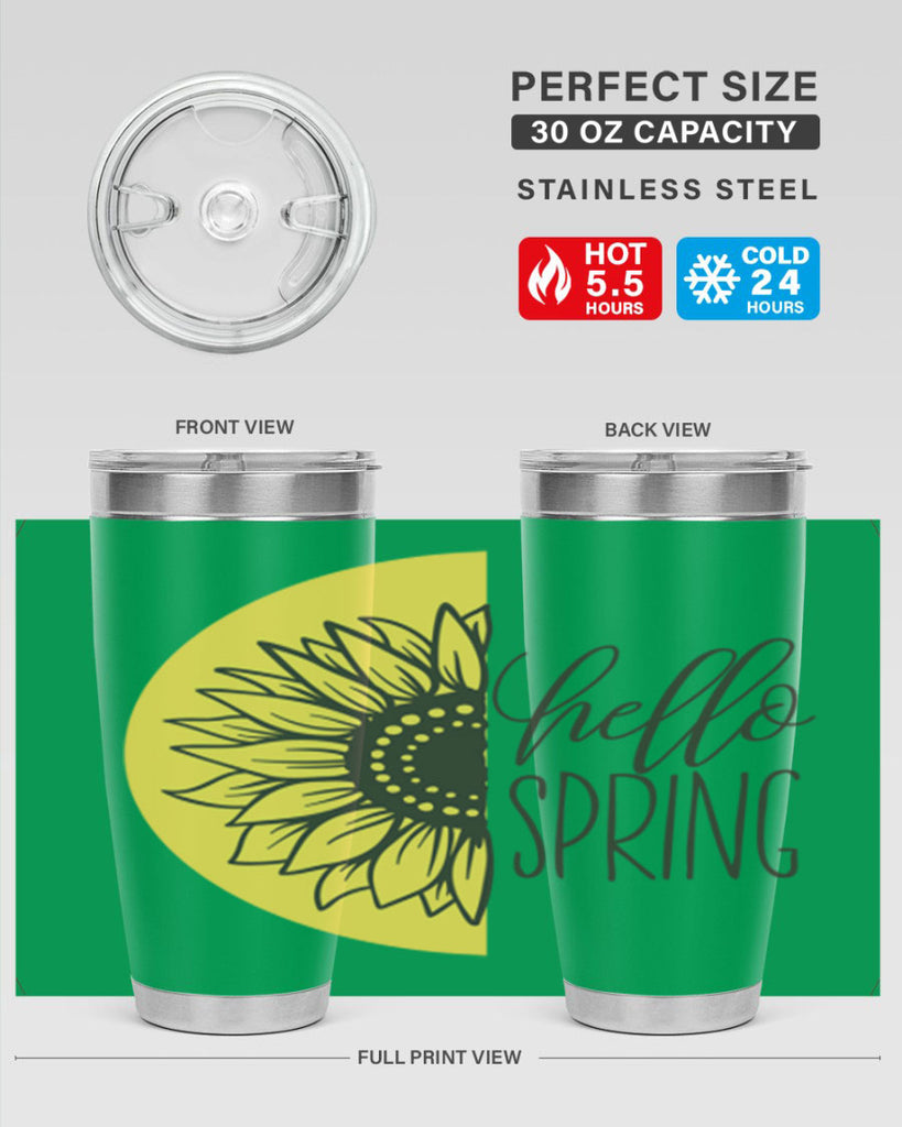 Hello spring half sunflower199#- spring- Tumbler