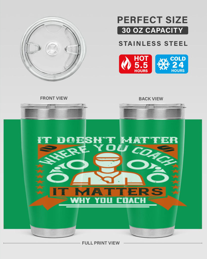 It doesnt matter where you coach it matters why you coach Style 27#- coaching- tumbler
