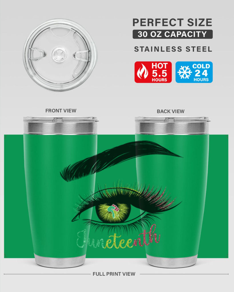 Juneteenth 1865 GirlS Eye 3#- Juneteenth- tumbler
