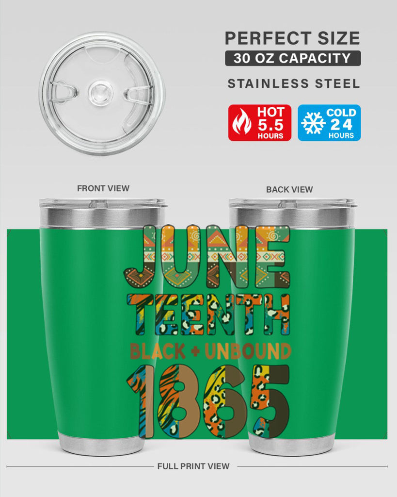 Juneteenth Black Unbound 1865 Png 33#- Juneteenth- tumbler