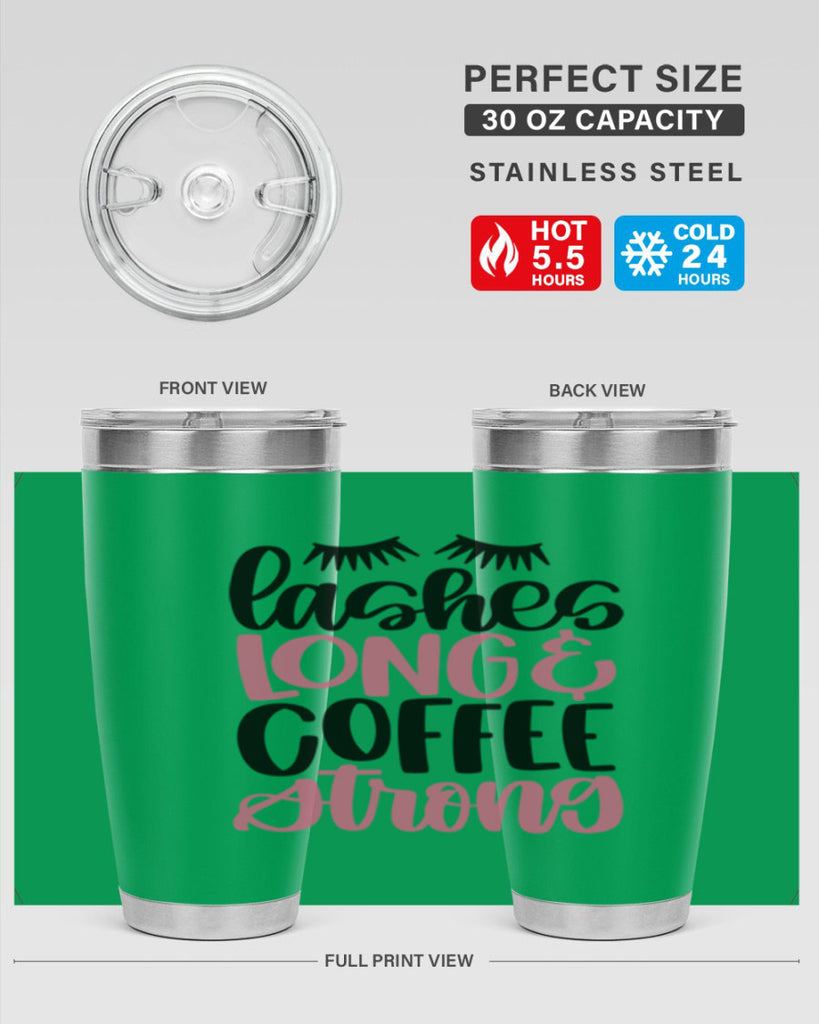 Lashes Long Coffee Strong Style 67#- make up- Tumbler