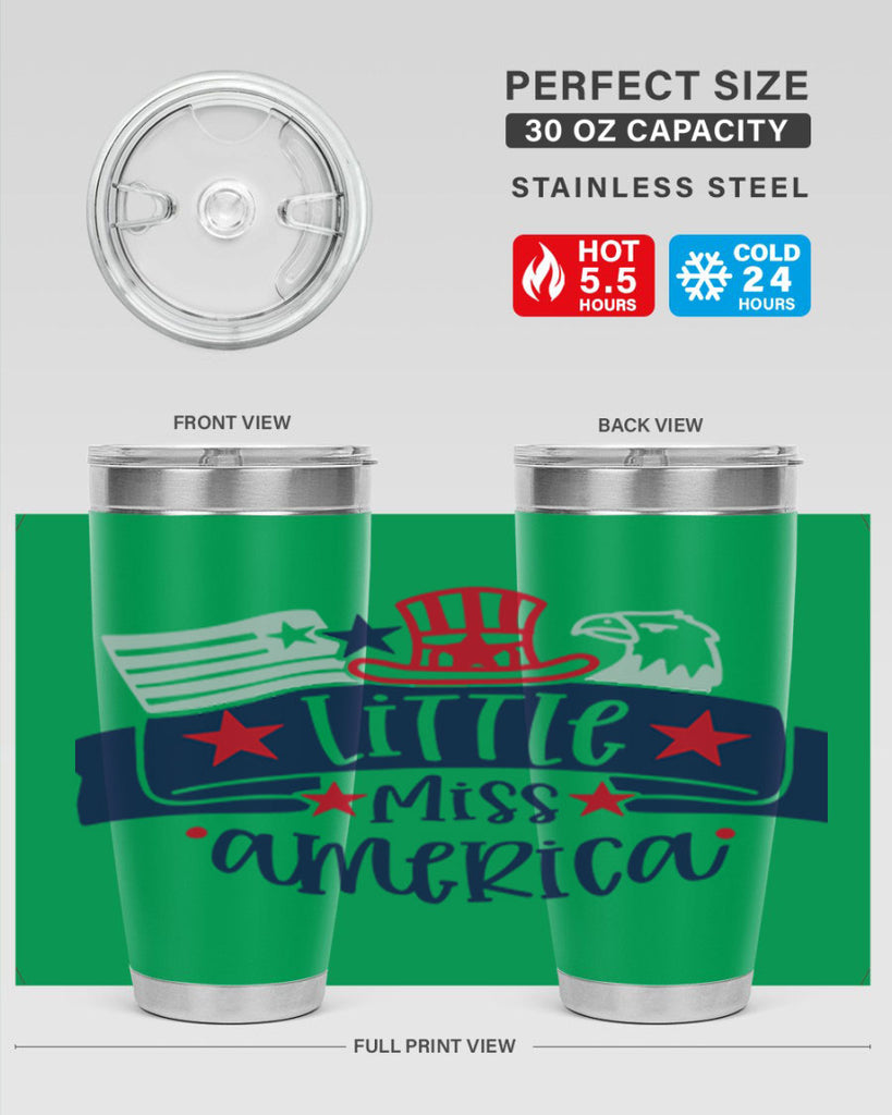 Little Miss America Style 162#- Fourt Of July- Tumbler