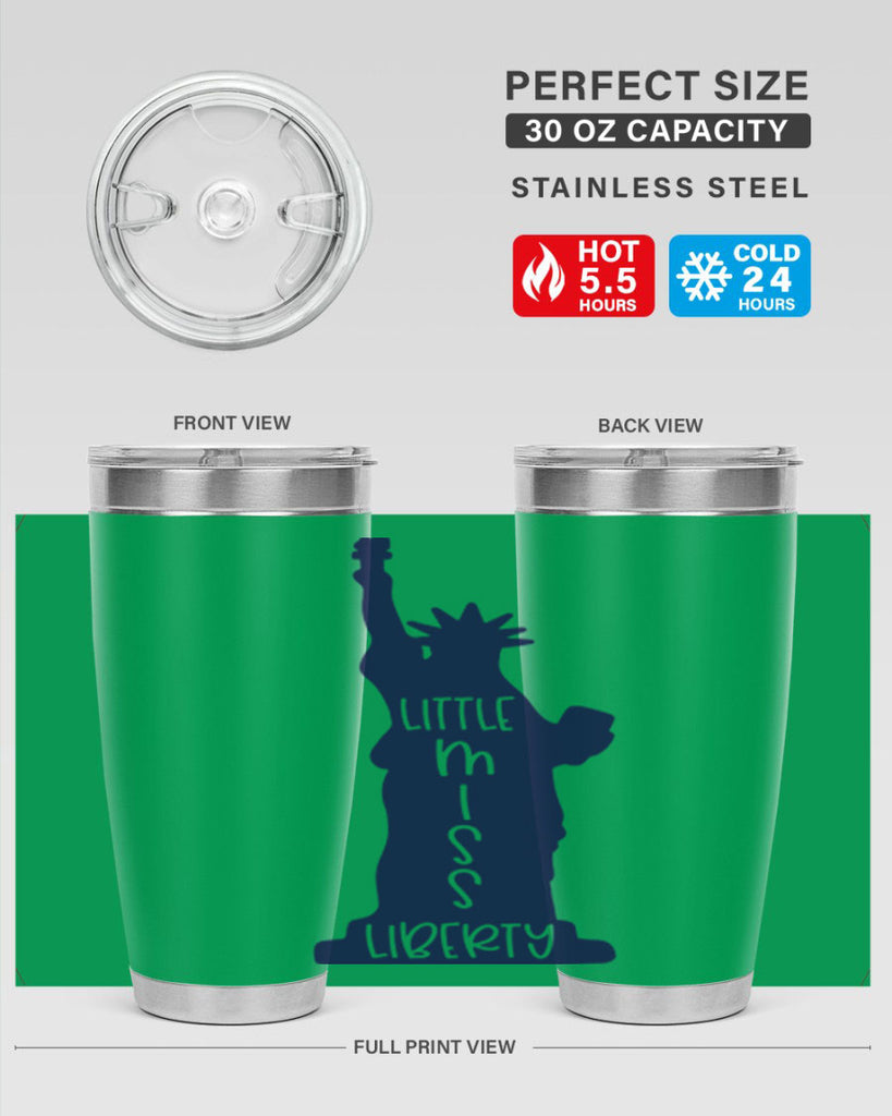 Little Miss Liberty Style 163#- Fourt Of July- Tumbler