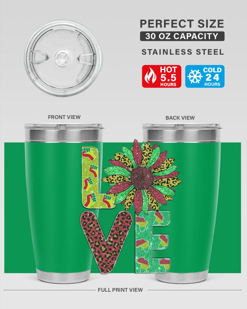 Love Juneteenth Day Fist Sunflower Png 7#- Juneteenth- tumbler
