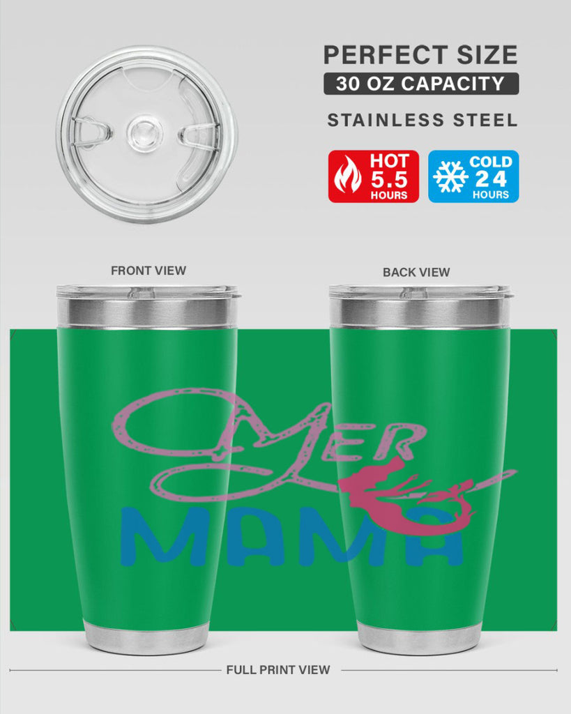 Mer Mama 333#- mermaid- Tumbler