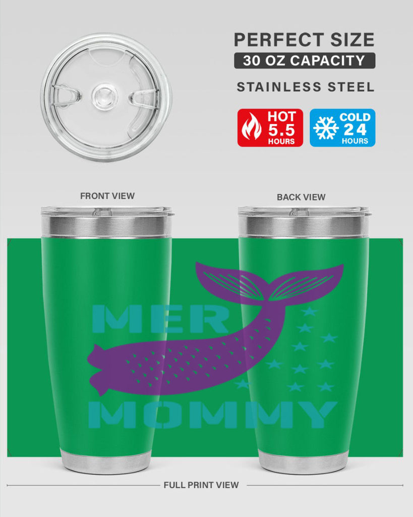 Mer Mommy 342#- mermaid- Tumbler